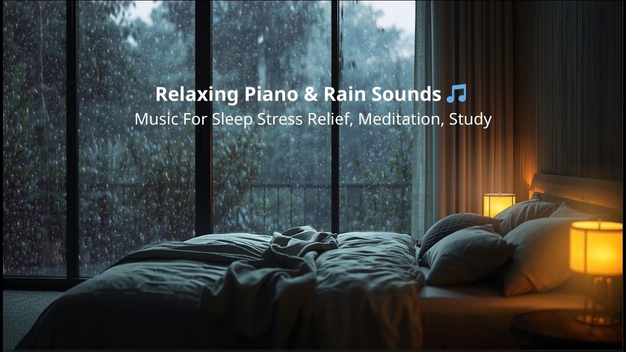 🎹 Relaxing Piano & Rain Sounds 🎵 Sleep Music, Stress Relief, Meditation, Study