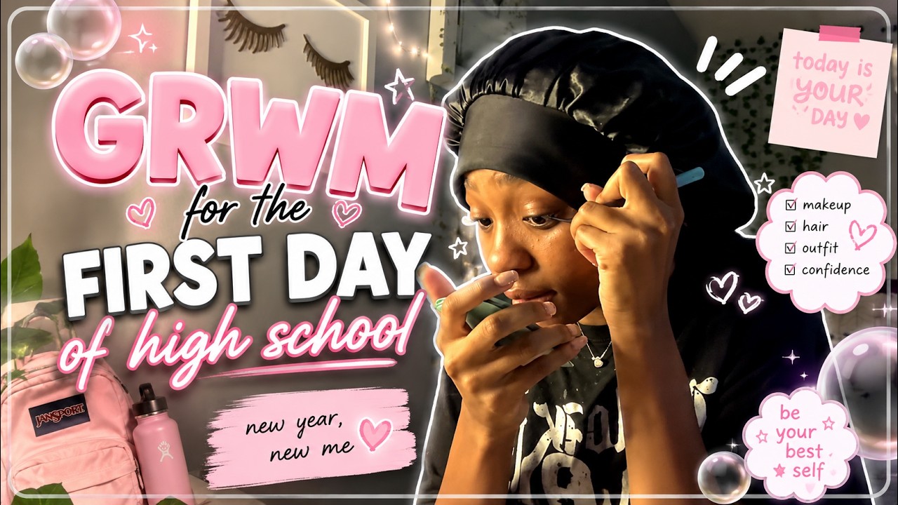 FIRST DAY OF HIGH SCHOOL GRWM + vlog | taniyaamia