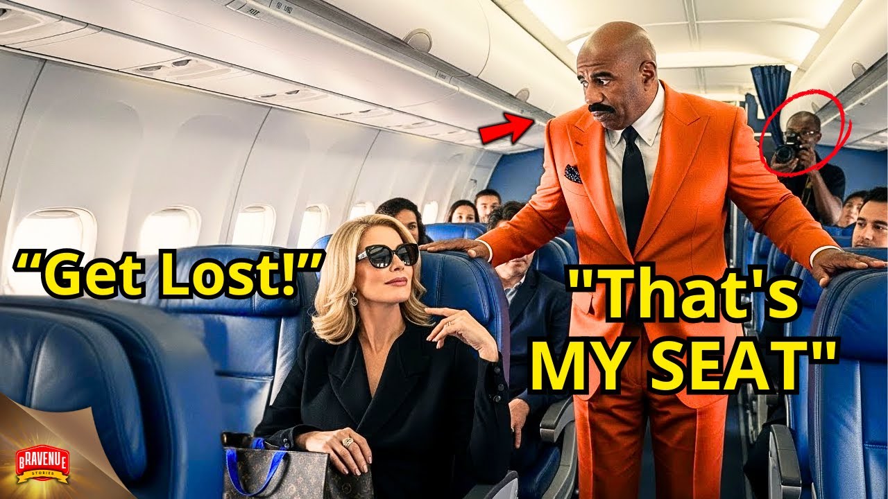 White Woman Takes Steve Harvey 's Seat - Then Discovers He Owns the Entire Airline