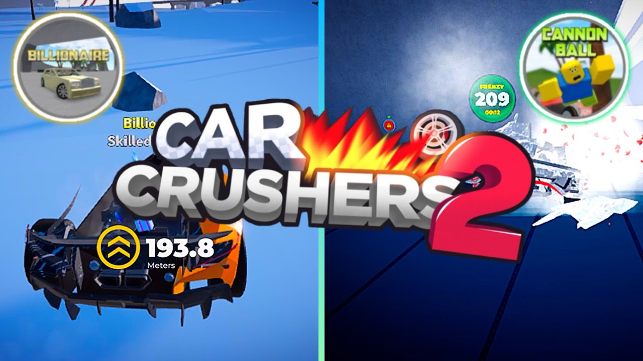 Earning 2 Badges by Crashing Cars (Car Crushers 2 | Roblox)