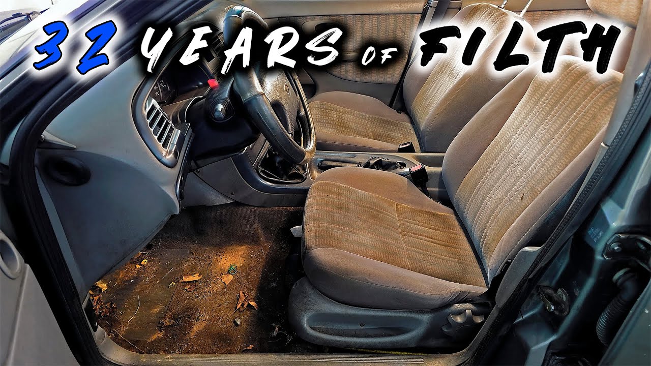 Cleaning a FORGOTTEN Old Ford Station Wagon / Car Interior Detailing ASMR