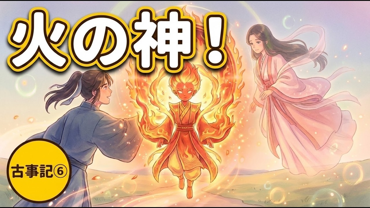【古事記】火の神誕生―そして黄泉の国へ｜メラメラひかりの神話リズム【子ども向け・リズムで楽しむ日本の神話】