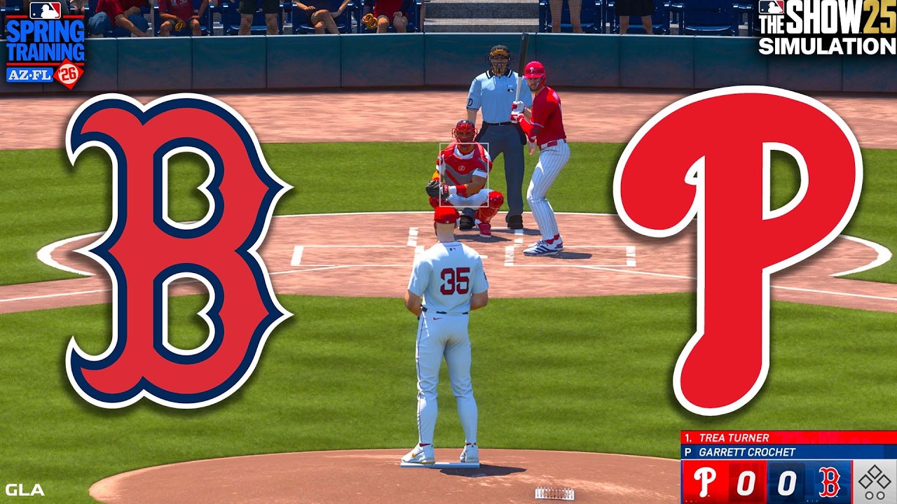 Red Sox vs. Phillies Simulation | Spring Training 3/9/2026 | Updated Rosters MLB The Show 25 PS5