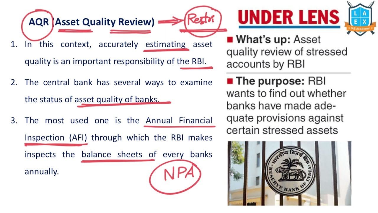 What is Asset Quality Review ? || Asset Quality Review అంటే ఏమిటి? || La Excellence