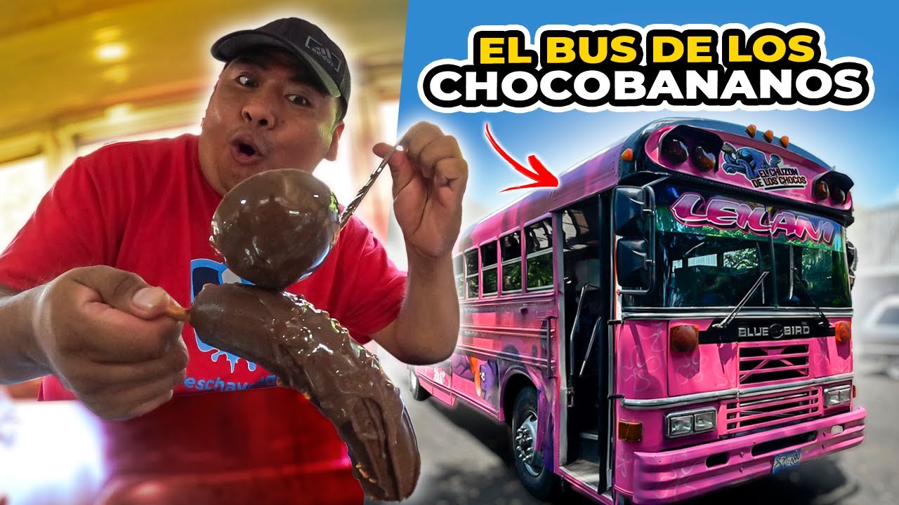 😱VISITAMOS un NEGOCIO de CHOCOBANANOS dentro de un BUS *salimos a regalar a la calles*