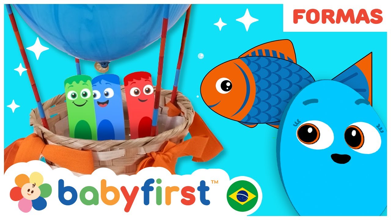 Desenhos educativos | Aprender formas | Formas geométricas para crianças | Peixe | Baby First Brasil