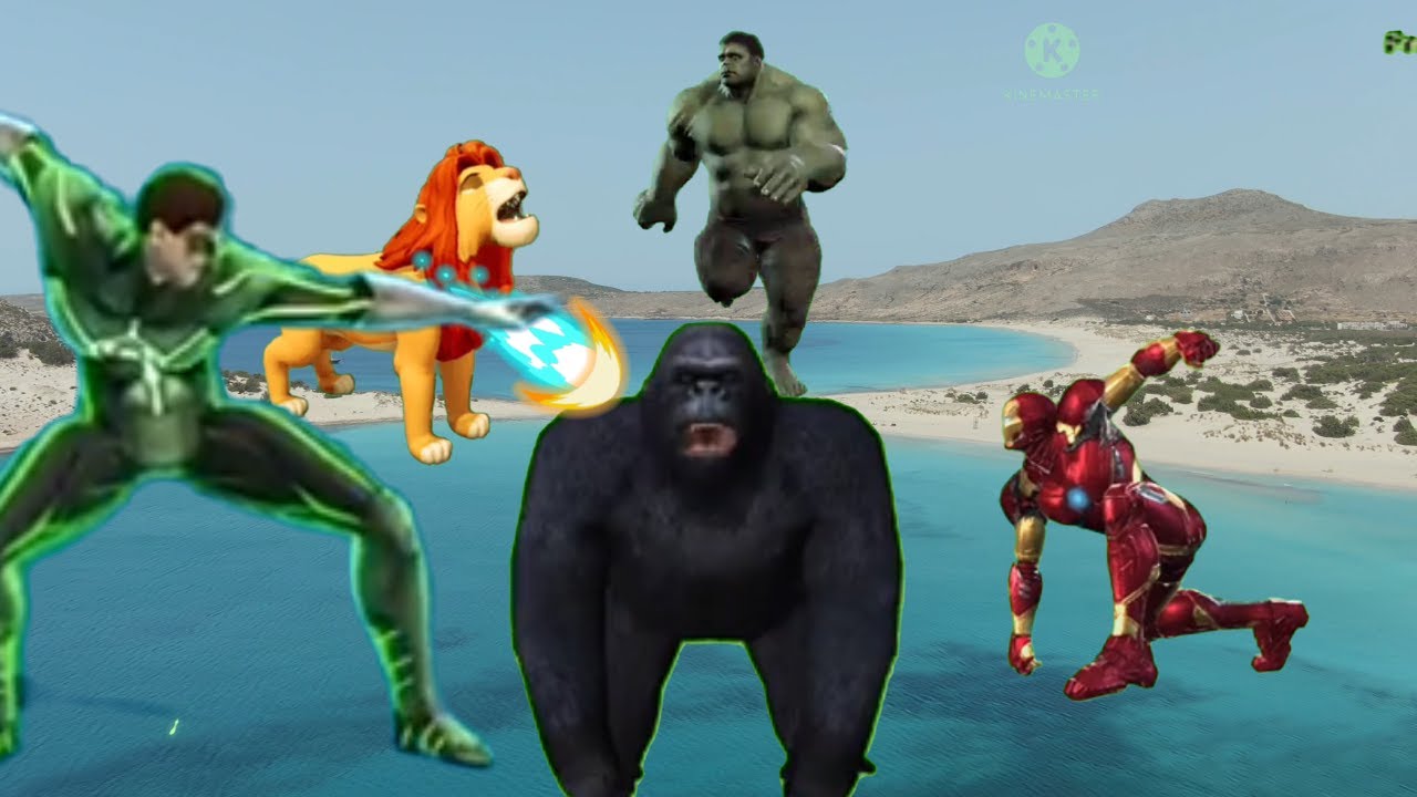 البطل الخارق فلاش ورجل الفانوس مع الاسد سيمبا ينقذوا حيوانات الغابه  |@Emyenimation