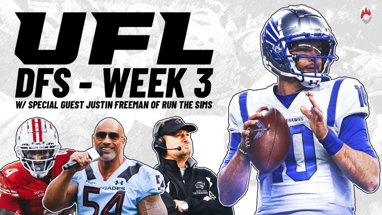 UFL Week 3 DraftKings DFS Strategy | FT. Justin Freeman