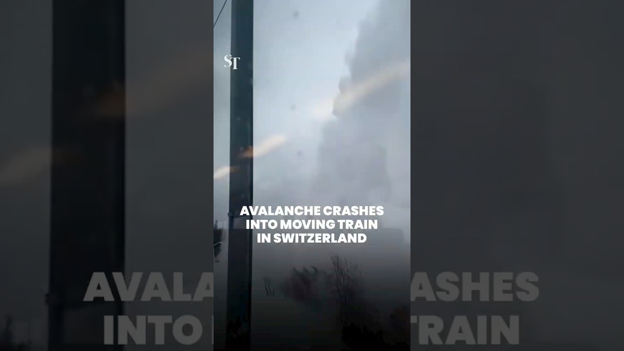 Avalanche crashes into moving train in Switzerland