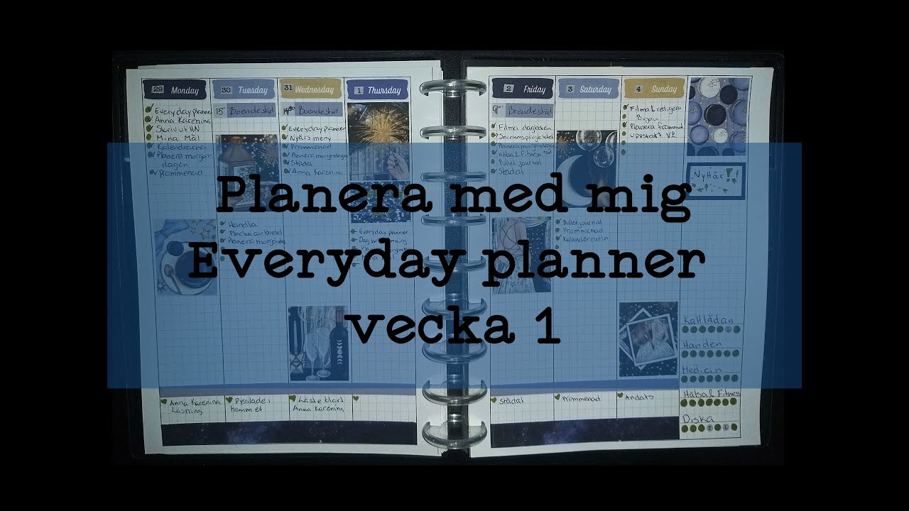 Planera med mig Everyday planner vecka 1