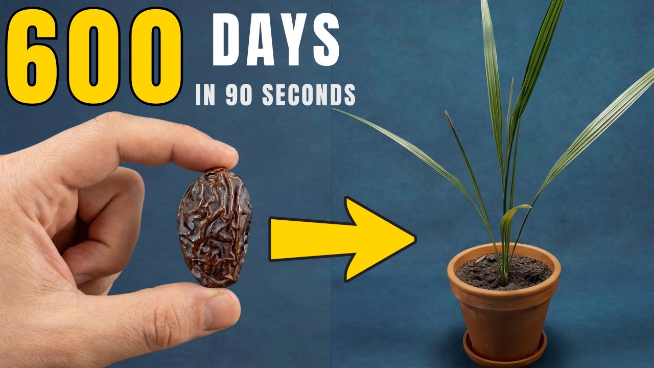 Date Palm Time Lapse | 600 Days of Plant Growth in 90 Seconds
