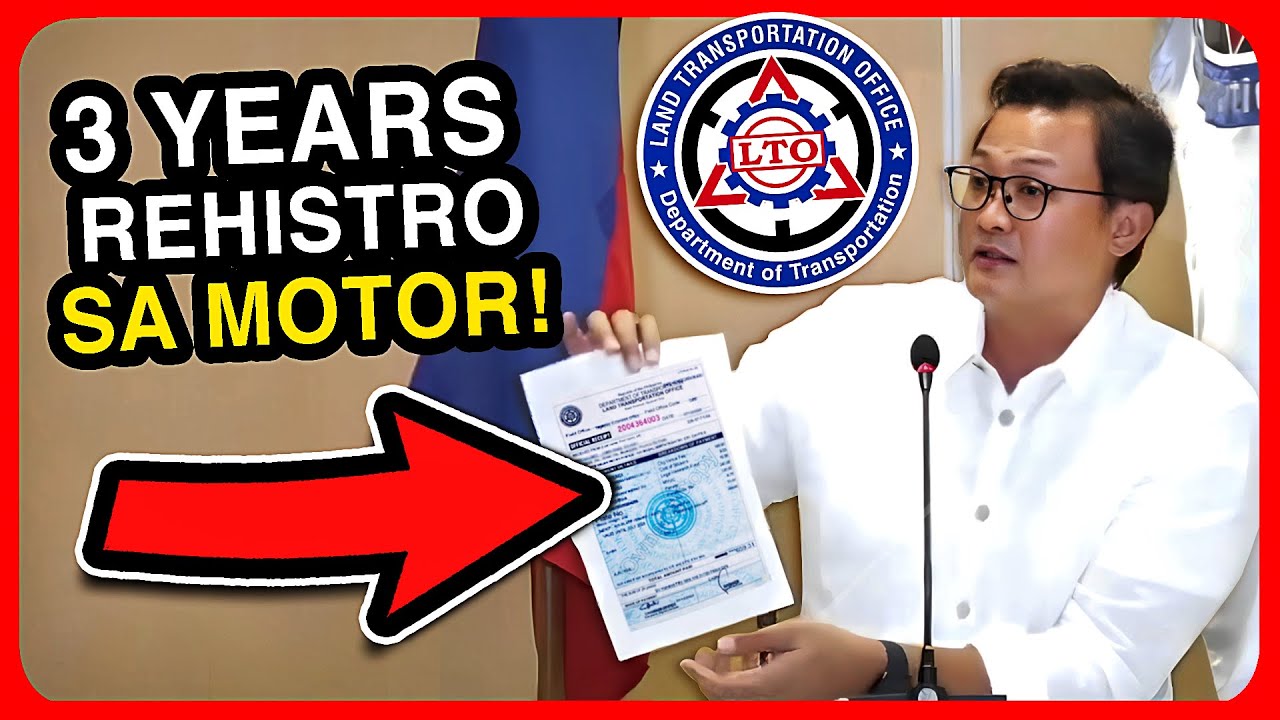 SA WAKAS! TATLONG TAON NA ANG REHISTRO NG MOTOR 2023