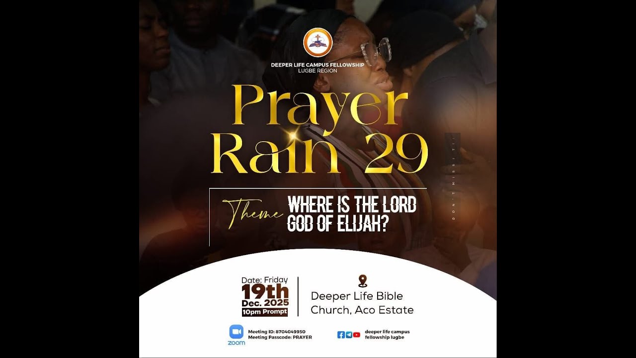 PRAYER RAIN 29 // WHERE IS THE GOD OF ELIJAH?
