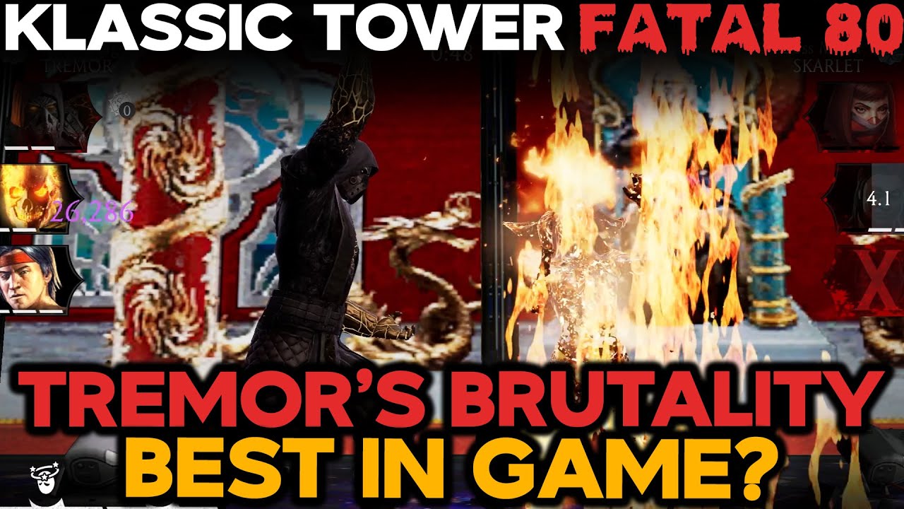 Tremor Brutality is so KOOL | Klassic Tower Fatal 80 | MK Mobile