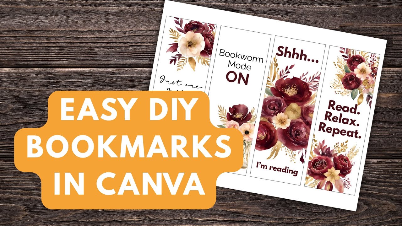 Как сделать закладки для печати в Canva для начинающих | Простые подарки и цифровые товары своими...