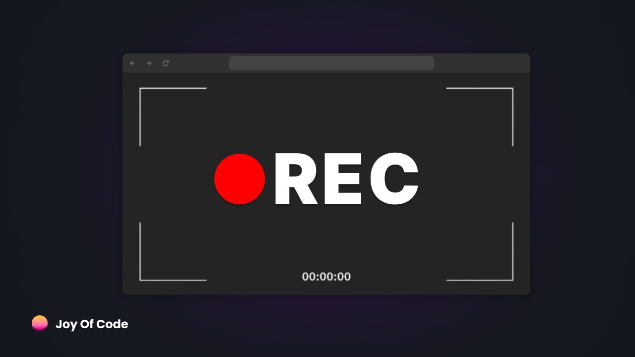 Recording Videos Using JavaScript And Browser APIs