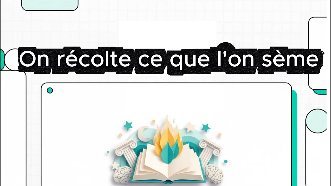 On récolte ce que l'on sème