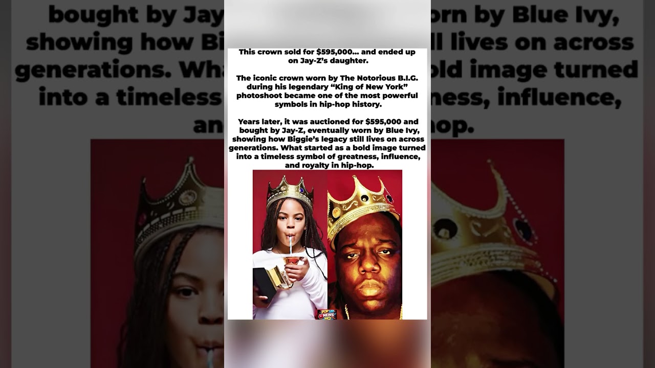 👑😲 Biggie's Crown Sold for $595K&mdash;Jay-Z Bought It, and Blue Ivy Wore It!#shorts