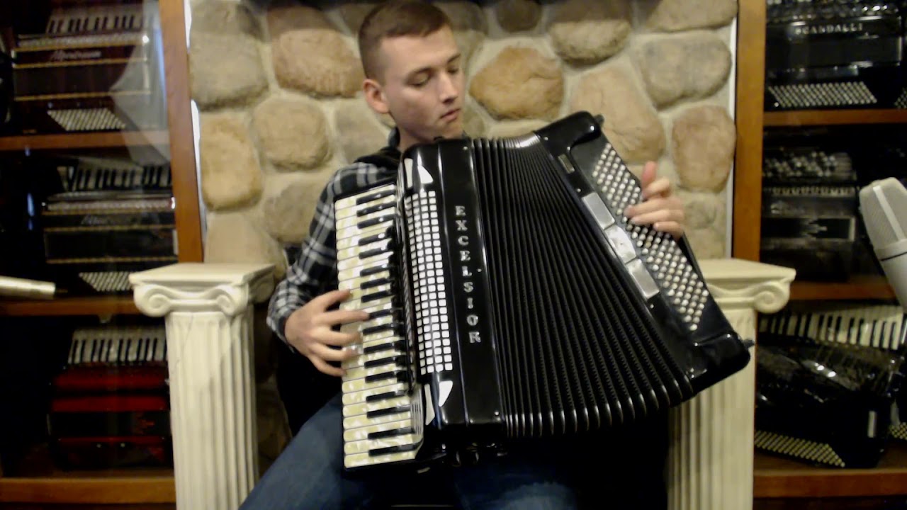 3541 - Black Excelsior Model 315M Midivox Piano Accordion LMMM 41 120 $2499