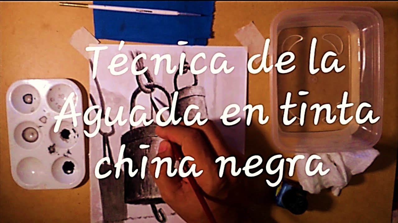Técnica de la Aguada en tinta china negra