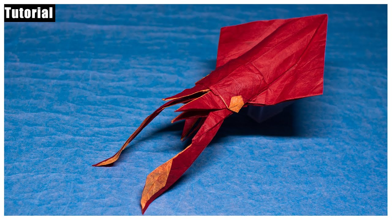 Origami Tutorial EP.7 | Origami Taningia danae (Dana octopus squid) (Level 3)