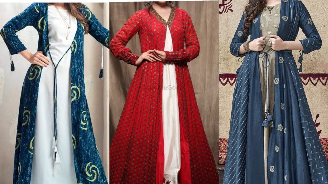 latest 50+ long anarkali Kurtis with long jacket|| latest long jacket Kurtis||#jacketkurti #anarkali