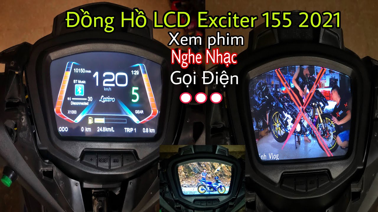 Đồng Hồ LCD Lativo 2021 Cho Ex150 Đa Chức Năng_Xem Phim_Nghe Nhạc_Gọi Điện....Đỉnh Cao Của Công Nghệ