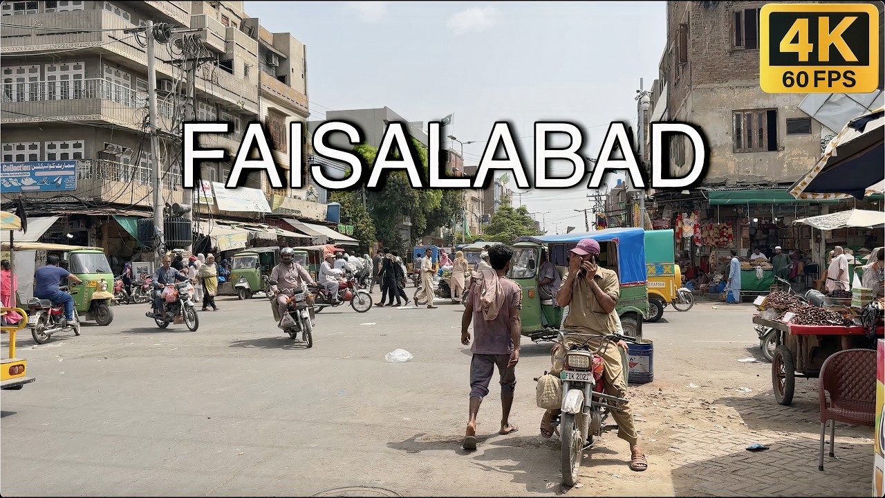 🇵🇰 Faisalabad, Pakistan: 4K Walking Tour & Captions