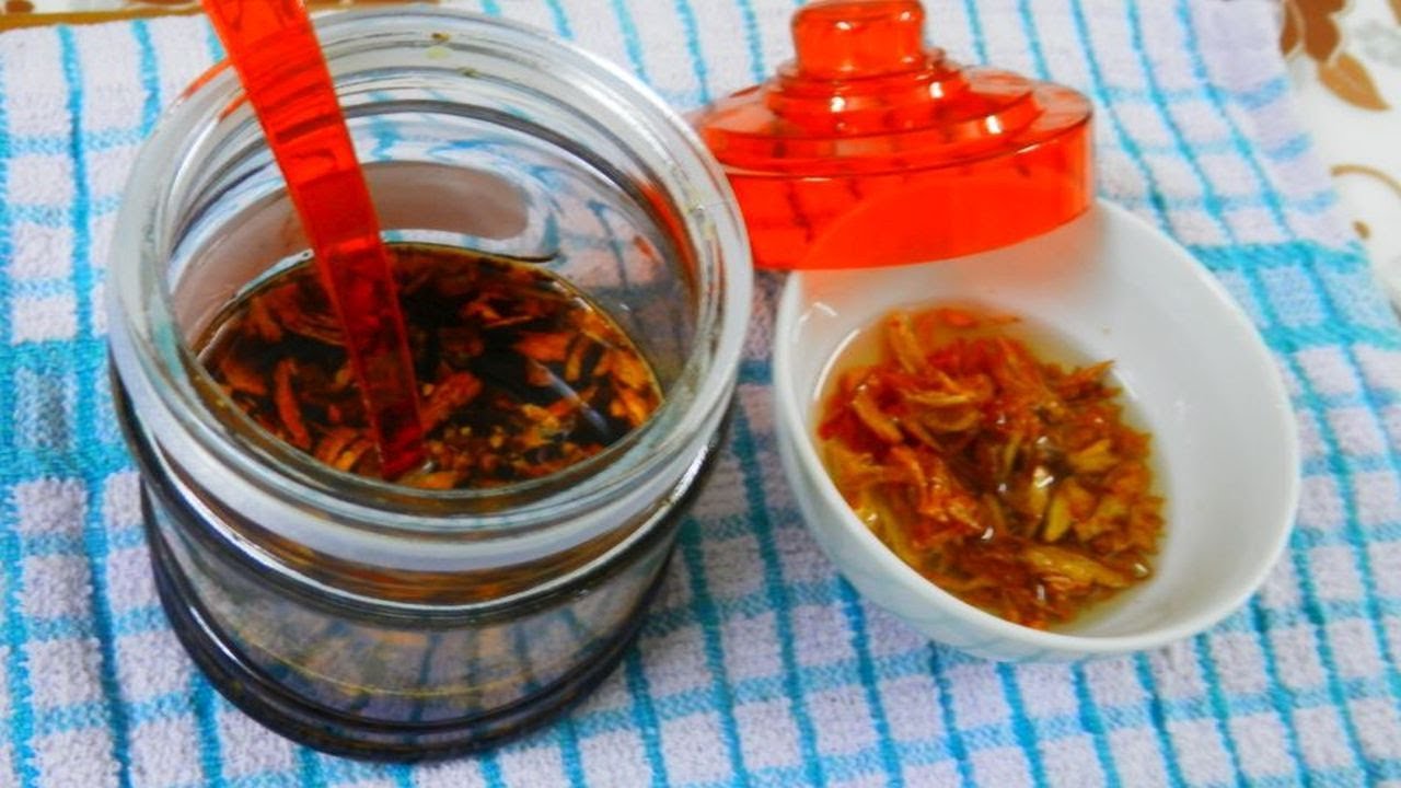 زيت الفلفل والثوم الحارطريقة تقليدية لزيت تايلندي منكّهة(1)نام من بريك/منجوءلادو+زيت ثوم اوستخداماته