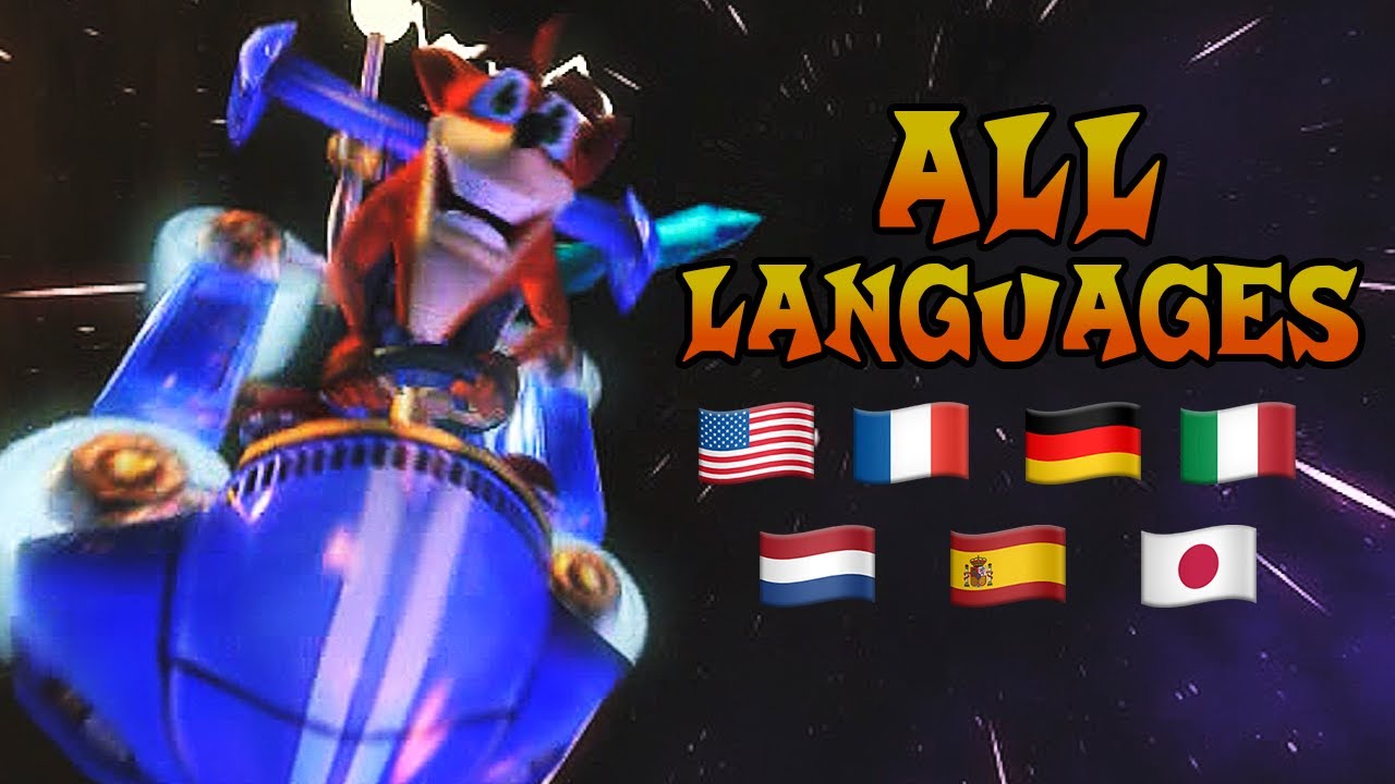 Crash Nitro Kart Intro in All 7 Languages: English French German Italian Dutch Spanish Japanese