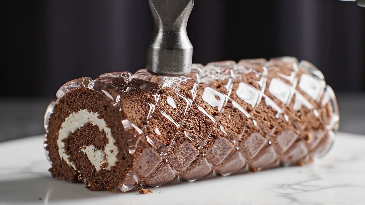 Cutting Through Sugar Coating Perfect Cake ASMR