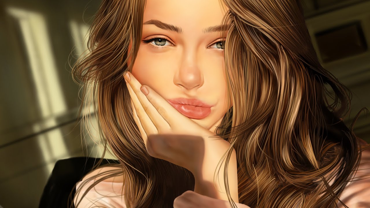 Time lapse video of procreate painting - Selfie