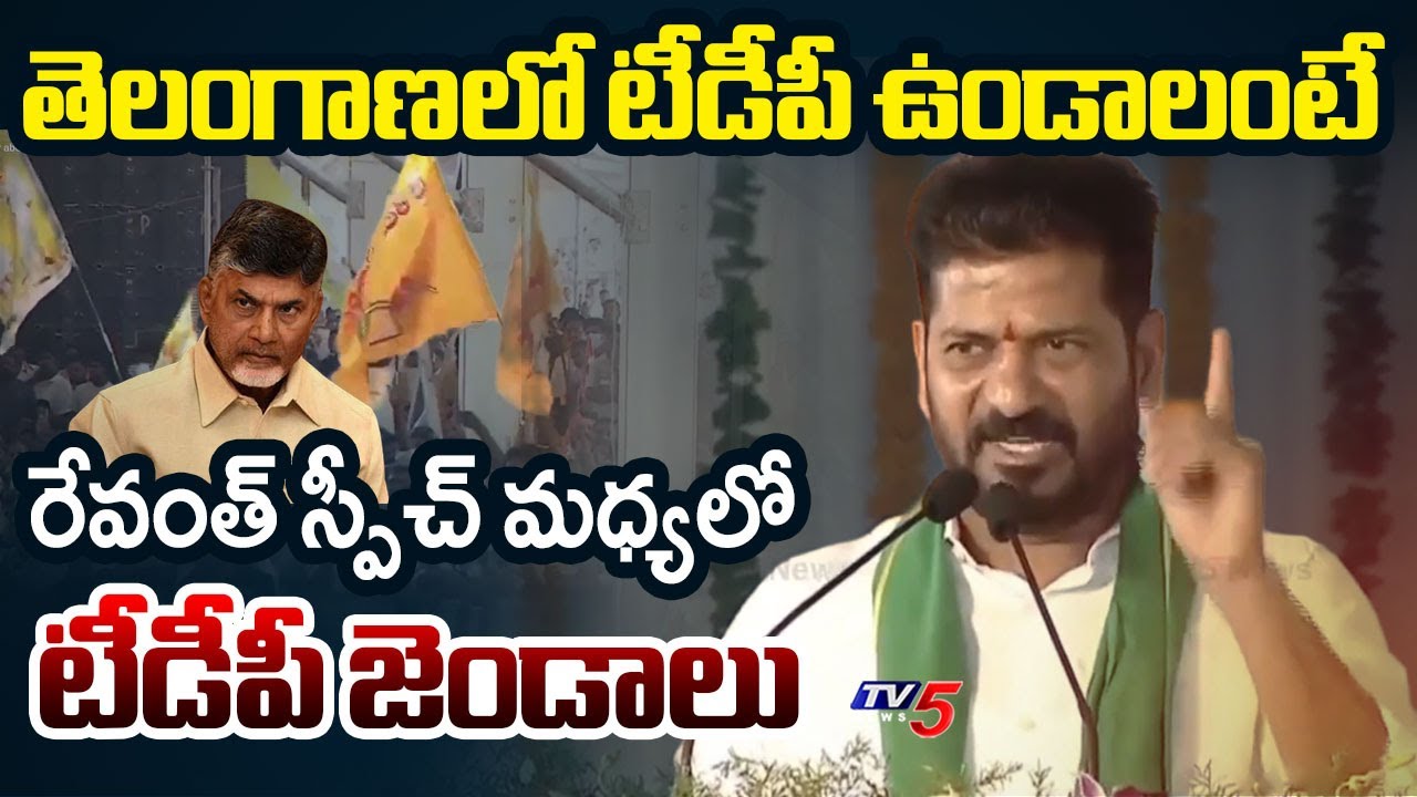 జై ఎన్టీఆర్.. | CM Revanth Reddy about TDP Party in Telangana Politics | CM Chandrababu | TV5 News