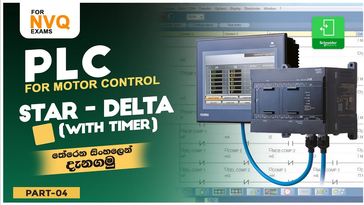 Star - Delta Motor Control with PLC | PLC for motor control | Ladder programming | Sinhala
