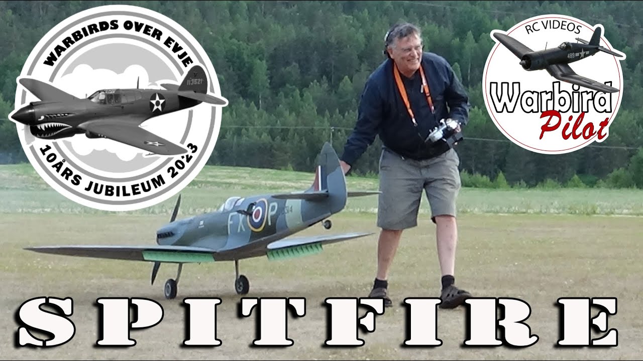 Warbirds over Evje 2023 Spitfire with Roto engine