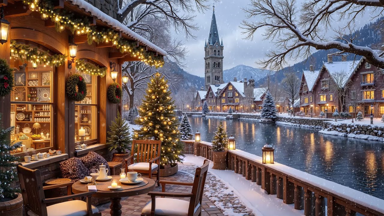 Winter Cafe Ambience with Warm Piano Jazz Music ⛄ Soft Jazz Background Music for Studying, Working