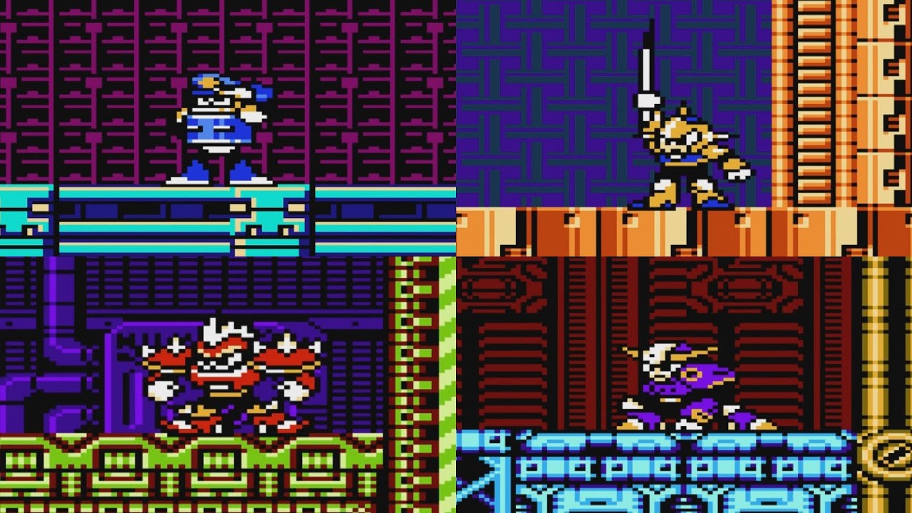 Mega Man 9 & 10 - Fake Man, Enker, Punk & Ballade (No Damage, Buster Only)
