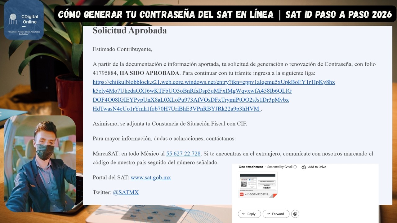 Contraseña del SAT en línea 2026 | Trámite fácil con SAT ID