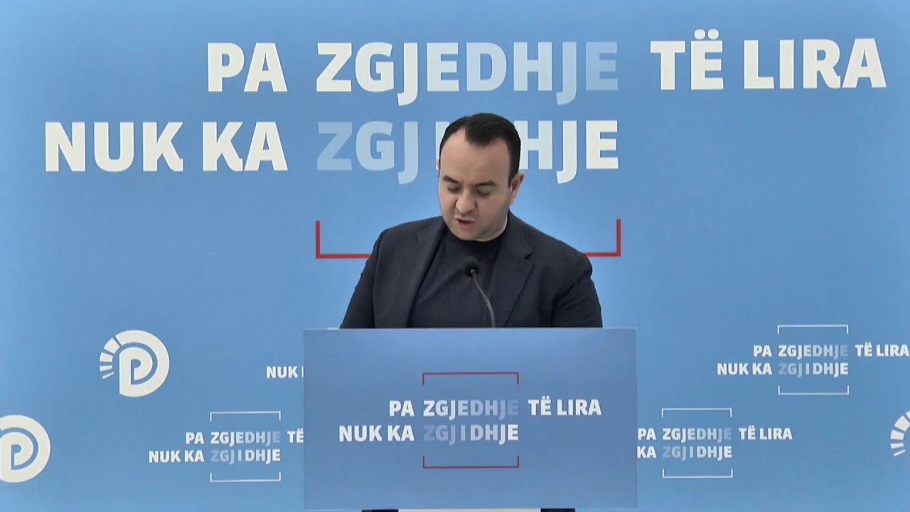 Deputeti Klevis Balliu, deklaratë për mediat në sallën “Gramoz Pashko”, selia e PD