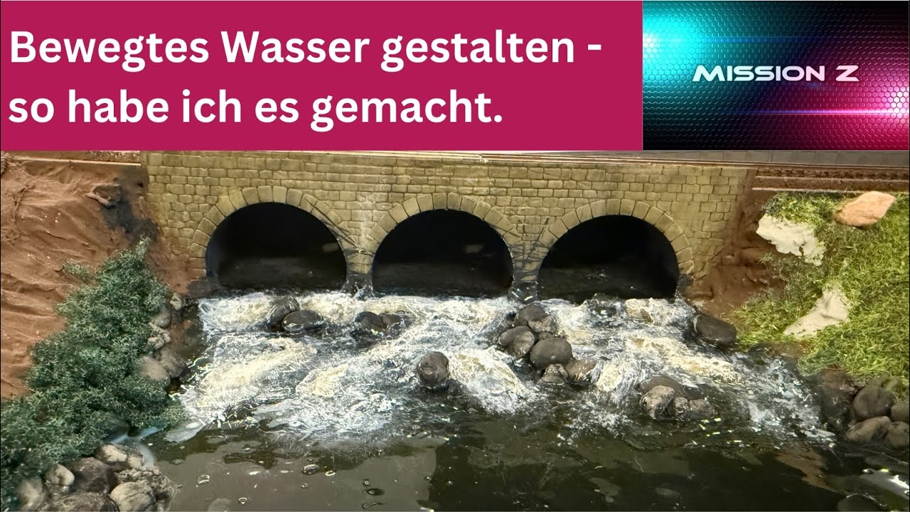 Bewegtes Wasser für die Modelleisenbahn in Spur Z – So habe ich es gemacht! 🌊🚂