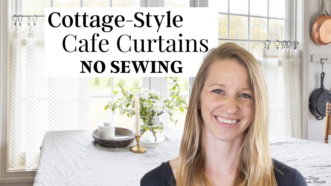 Thrifty No Sew Cafe Curtains | Adding European Cottage Style is Easier than You Think