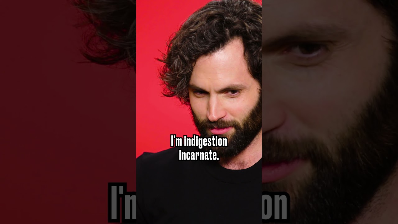 Penn Badgley's questionable Jenna Ortega impression 😆