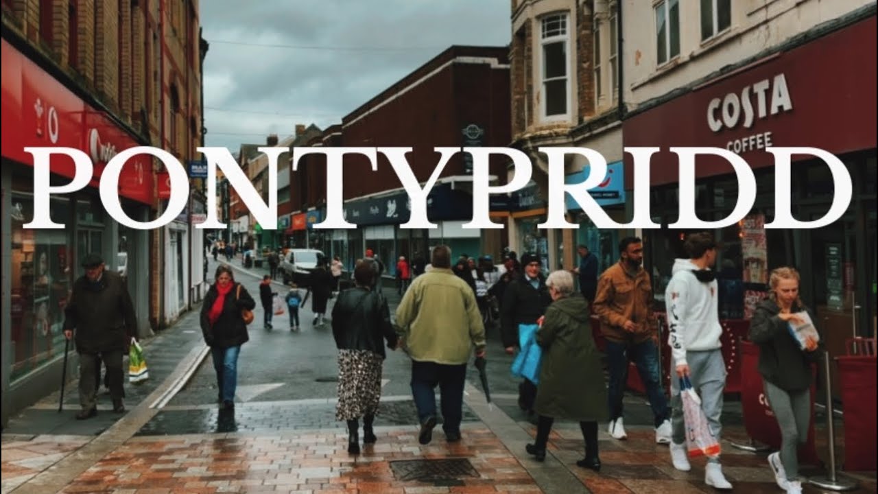 PONTYPRIDD TOWN CENTRE, WALES FULL TOUR [4K]