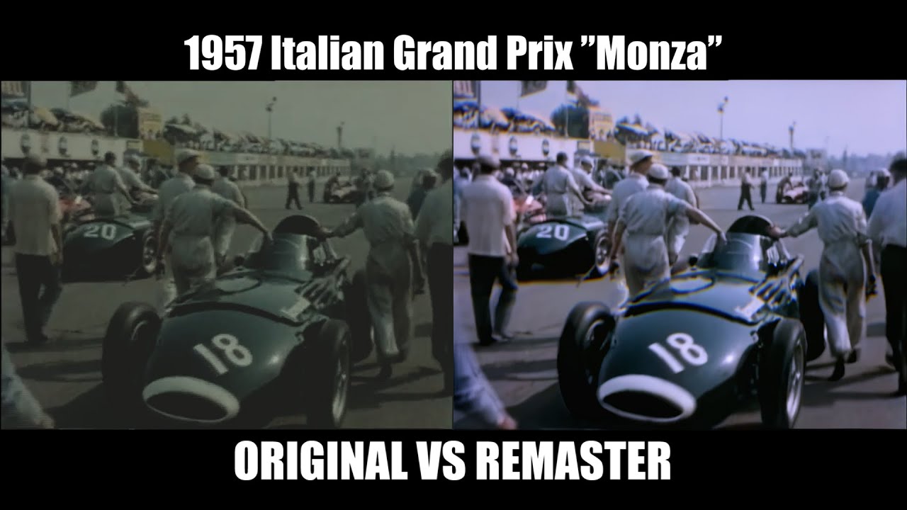 F1 1957 Italian Grand Prix (Monza) Highlights [REMASTER]