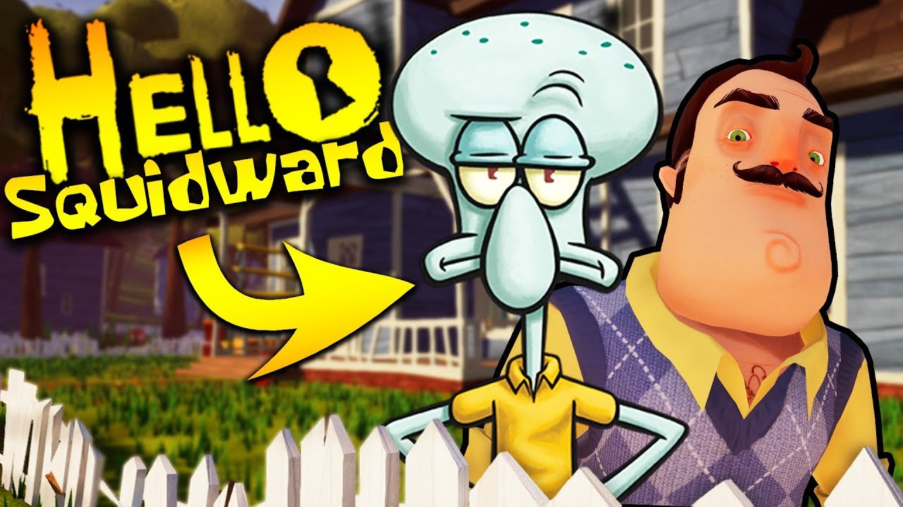 SQUIDWARD IS MY NEW NEIGHBOR?! (Hello Spongebob) | Hello Neighbor Mobile Ripoff Game