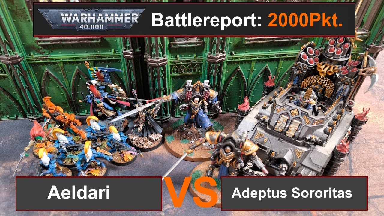 Warhammer 40k Battlereport: Aeldari vs. Adeptus Sororitas 2000Pkt. 10.Edi deutsch