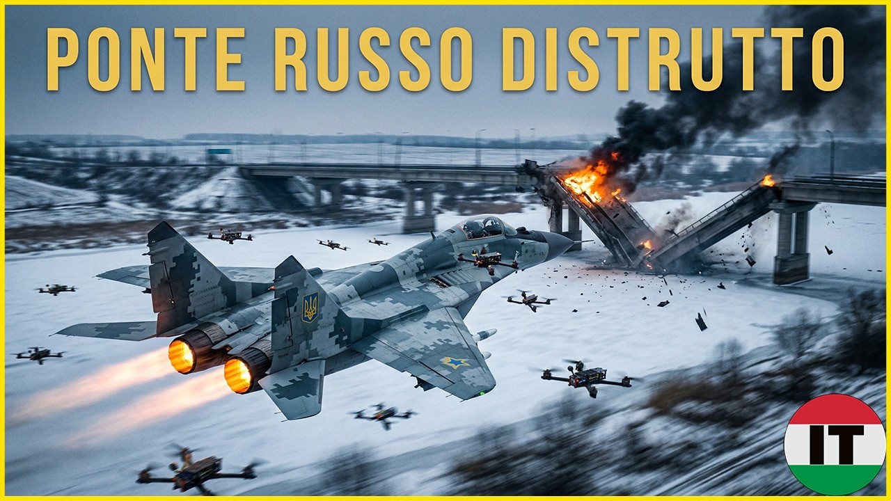 Il Caccia Ucraino Colpisce un Ponte Cruciale Russo — Colpo Devastante per le Forze di Mosca!