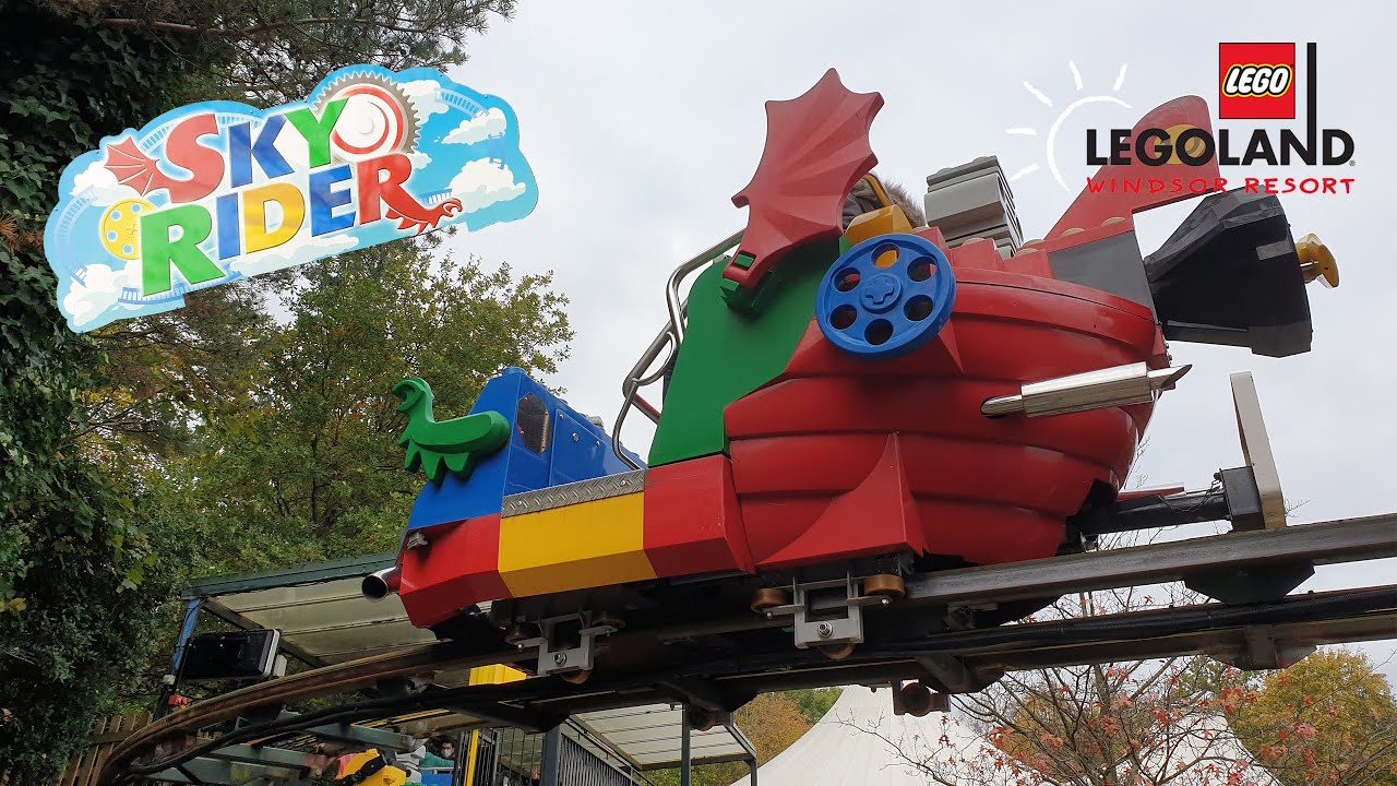 Sky Rider Full On Ride POV with Fantastic Views of Miniland at Legoland Windsor (Dec 2020) [4k]