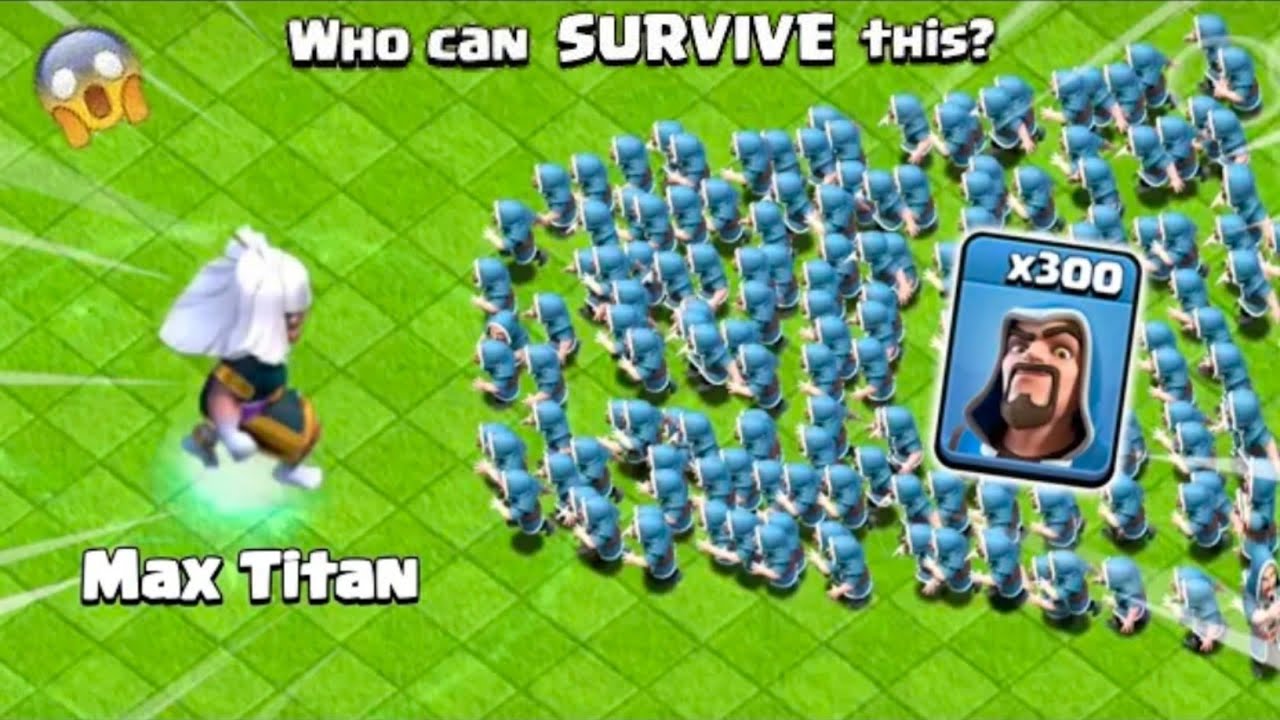 Can 300 Level 1 Troops Survive Max Electro Titan? : Clash Of Clans