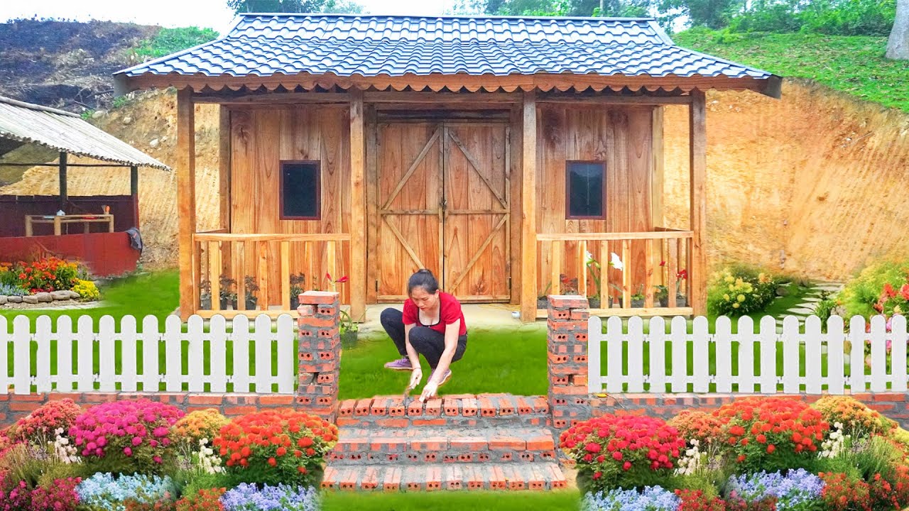 REWIND TIME --365 Days Turn Piece Of Wasteland Into A Beautiful Log Cabin /from Start To Finish